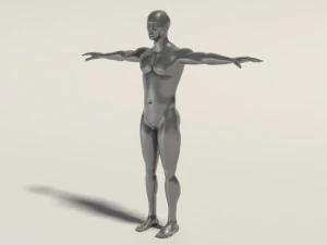 base mesh---man t-pose 3D Model