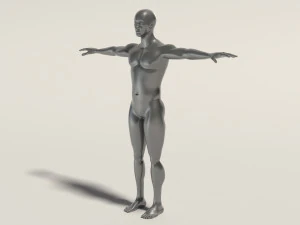 base mesh---man t-pose 3D Model