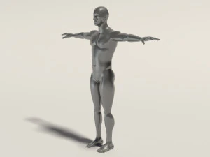 base mesh---man t-pose 3D Model