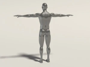 base mesh---man t-pose 3D Model
