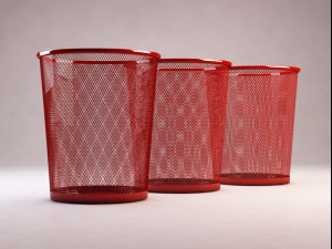 bin---wastepaper basket with iron mesh 3D Models
