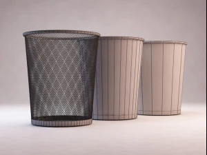 bin---wastepaper basket with iron mesh 3D Model