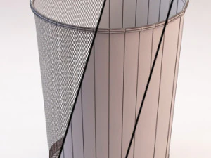 bin---wastepaper basket with iron mesh 3D Model