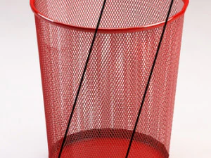 bin---wastepaper basket with iron mesh 3D Model