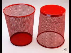 bin---wastepaper basket with iron mesh 3D Model