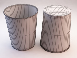 bin---wastepaper basket with iron mesh 3Dモデル