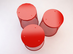 bin---wastepaper basket with iron mesh 3Dモデル