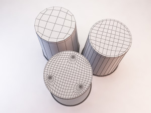 bin---wastepaper basket with iron mesh 3Dモデル