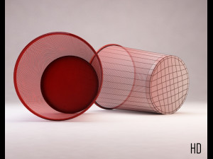 bin---wastepaper basket with iron mesh 3Dモデル