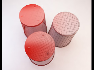 bin---wastepaper basket with iron mesh 3Dモデル