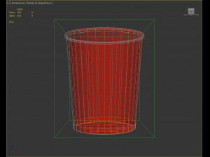 bin---wastepaper basket with iron mesh 3Dモデル
