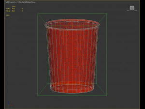 bin---wastepaper basket with iron mesh 3D Model