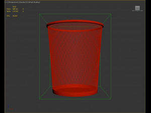 bin---wastepaper basket with iron mesh 3Dモデル