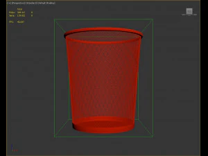 bin---wastepaper basket with iron mesh 3D Model