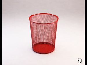 bin---wastepaper basket with iron mesh 3Dモデル