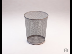 bin---wastepaper basket with iron mesh 3Dモデル