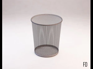 bin---wastepaper basket with iron mesh 3D Model