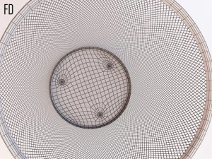 bin---wastepaper basket with iron mesh 3D Model