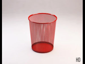 bin---wastepaper basket with iron mesh 3D Model