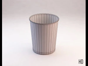 bin---wastepaper basket with iron mesh 3D Model