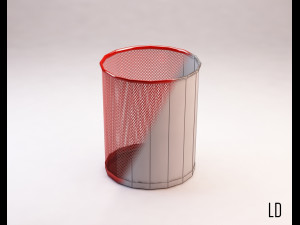 bin---wastepaper basket with iron mesh 3Dモデル