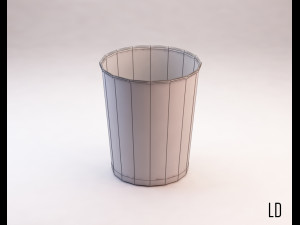 bin---wastepaper basket with iron mesh 3Dモデル