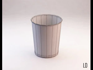 bin---wastepaper basket with iron mesh 3D Model
