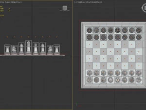 3d board game---glass chessboard 3D Model