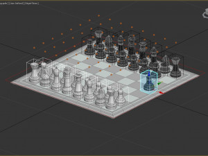 3d board game---glass chessboard 3D Модель
