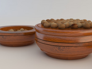 board game---wood peg solitaire Modèle 3D