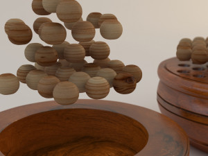 board game---wood peg solitaire Modèle 3D