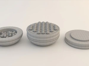 board game---wood peg solitaire 3D Model