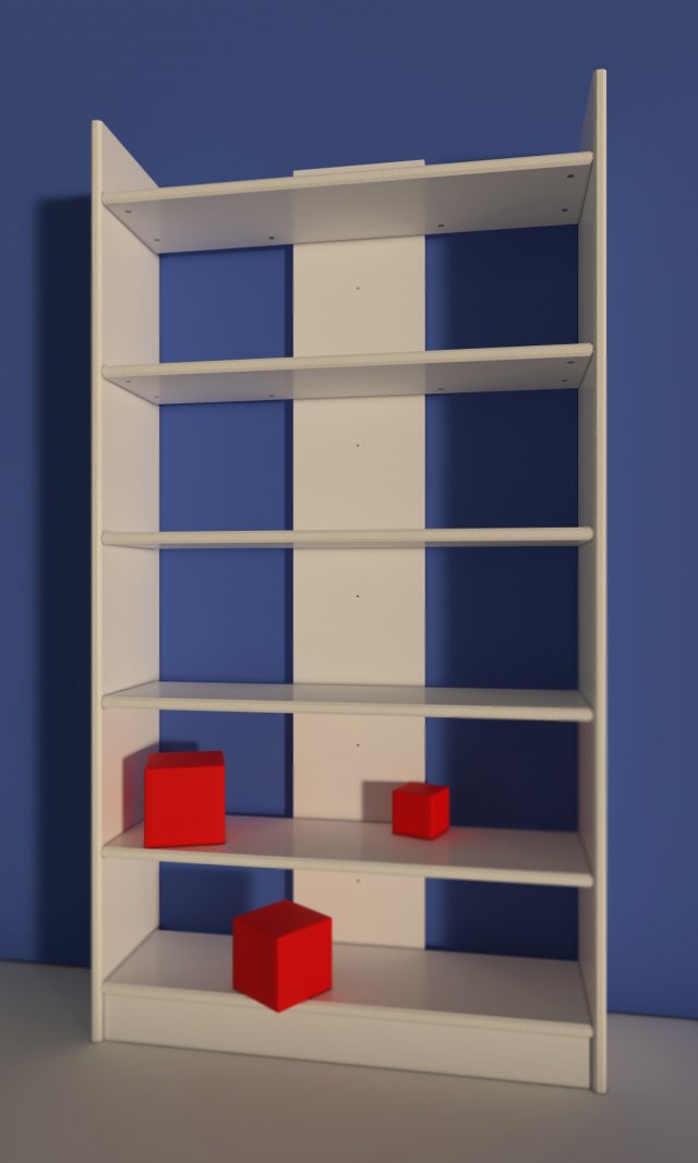bookcase 3D Model .c4d .max .obj .3ds .fbx .stl .blend 
