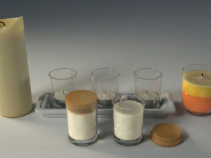 candele Modello 3D