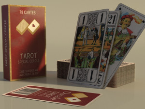 card game---used tarot nouveau 3Dモデル