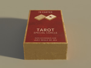 card game---used tarot nouveau 3D Model