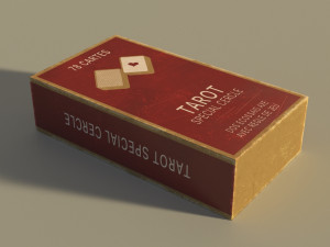 card game---used tarot nouveau 3D Model