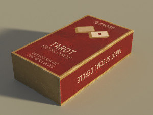 card game---used tarot nouveau 3D Model