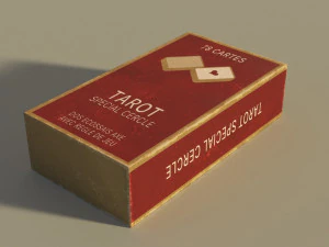 card game---used tarot nouveau 3D Model