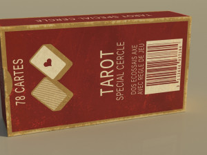 card game---used tarot nouveau 3D Model