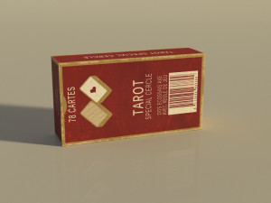 card game---used tarot nouveau 3D Model
