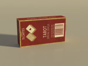 card game---used tarot nouveau 3D Model