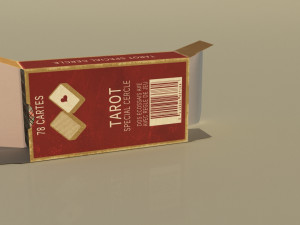 card game---used tarot nouveau 3D Model