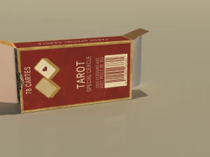 card game---used tarot nouveau 3D Model