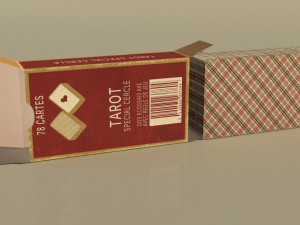 card game---used tarot nouveau 3D Model