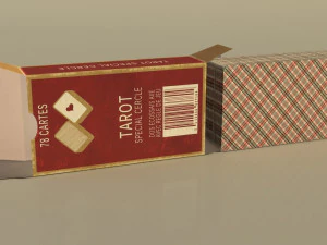 card game---used tarot nouveau 3D Model