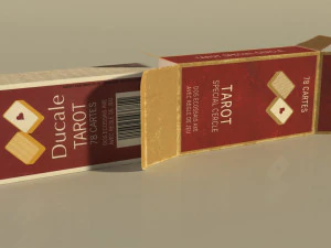 card game---used tarot nouveau 3D Model