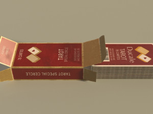 card game---used tarot nouveau 3D Model