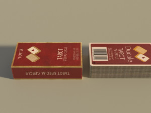 card game---used tarot nouveau 3D Model