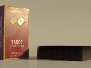 card game---used tarot nouveau 3D Model